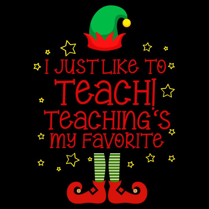 I Just Like To Teach, Teaching's My Favorite Elves Christmas Mug