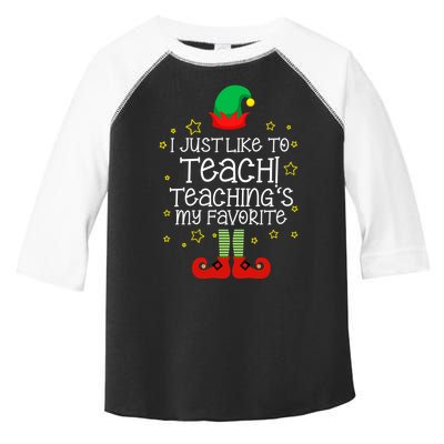 I Just Like To Teach, Teaching's My Favorite Elves Christmas Toddler Fine Jersey T-Shirt