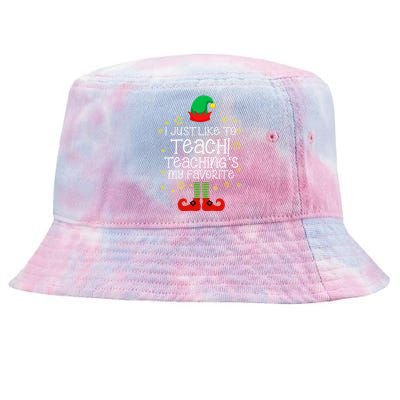 I Just Like To Teach, Teaching's My Favorite Elves Christmas Tie-Dyed Bucket Hat