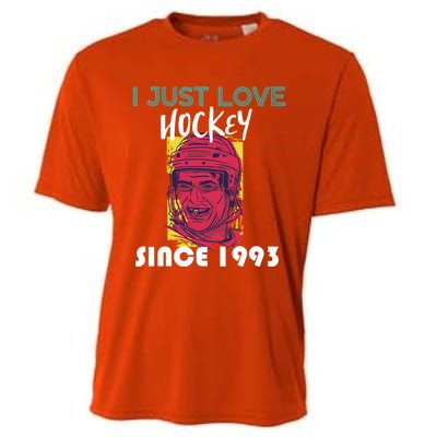 I Just Love Hockey Since 1993 Great Gift Cooling Performance Crew T-Shirt