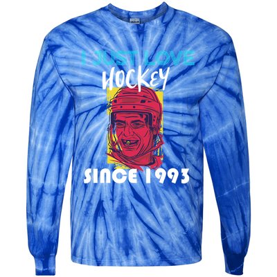 I Just Love Hockey Since 1993 Great Gift Tie-Dye Long Sleeve Shirt