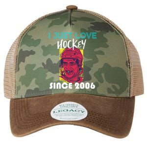 I Just Love Hockey Since 2006 Great Gift Legacy Tie Dye Trucker Hat