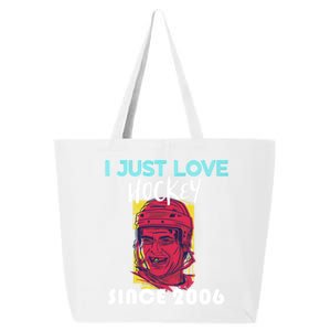 I Just Love Hockey Since 2006 Great Gift 25L Jumbo Tote