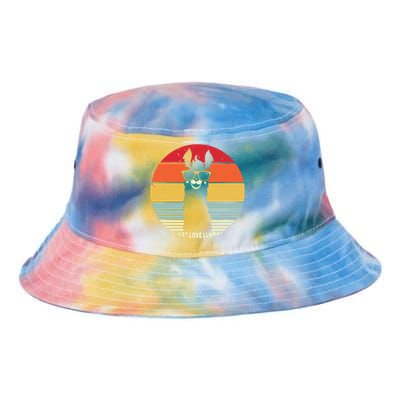 I Just Love Llamas Retro Style Llama Tie Dye Newport Bucket Hat