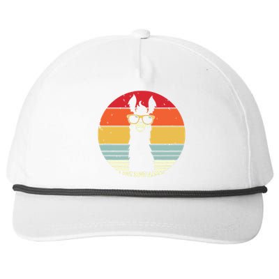 I Just Love Llamas Retro Style Llama Snapback Five-Panel Rope Hat