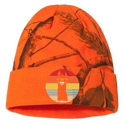 I Just Love Llamas Retro Style Llama Kati Licensed 12" Camo Beanie