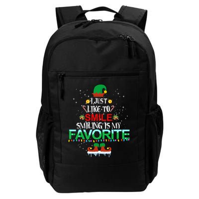 I Just Like To Smile Smiling Is My Favorite Christmas Cool Gift Backpack