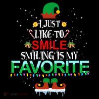 I Just Like To Smile Smiling Is My Favorite Christmas Cool Gift 7-Panel Snapback Hat