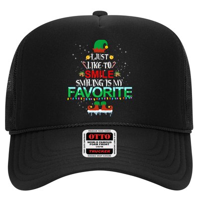 I Just Like To Smile Smiling Is My Favorite Christmas Cool Gift Trucker Hat