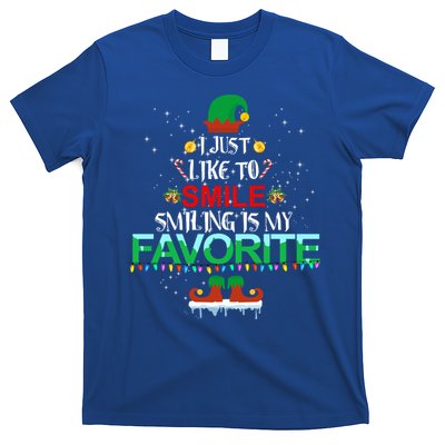I Just Like To Smile Smiling Is My Favorite Christmas Cool Gift T-Shirt