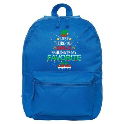 I Just Like To Smile Smiling Is My Favorite Christmas Cool Gift 16 in Basic Backpack