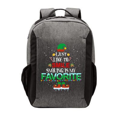 I Just Like To Smile Smiling Is My Favorite Christmas Cool Gift Vector Backpack