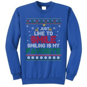 I Just Like To Smile Smiling Is My Favorite Xmas Elf Ugly Gift Sweatshirt