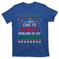 I Just Like To Smile Smiling Is My Favorite Xmas Elf Ugly Gift T-Shirt