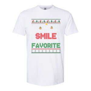 I Just Like To Smile Smiling Is My Favorite Xmas Elf Ugly Gift Softstyle CVC T-Shirt