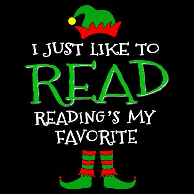 I Just Like To Read Reading Elf Book Love Christmas Gifts T-Shirt