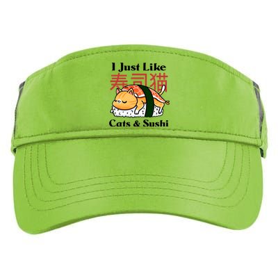 I Just Like Cats And Sushi Adult Drive Performance Visor