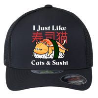 I Just Like Cats And Sushi Flexfit Unipanel Trucker Cap