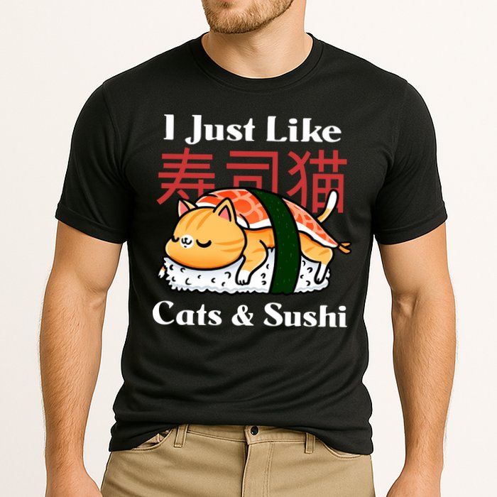I Just Like Cats And Sushi Performance Shirt