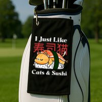 I Just Like Cats And Sushi Golf Towel