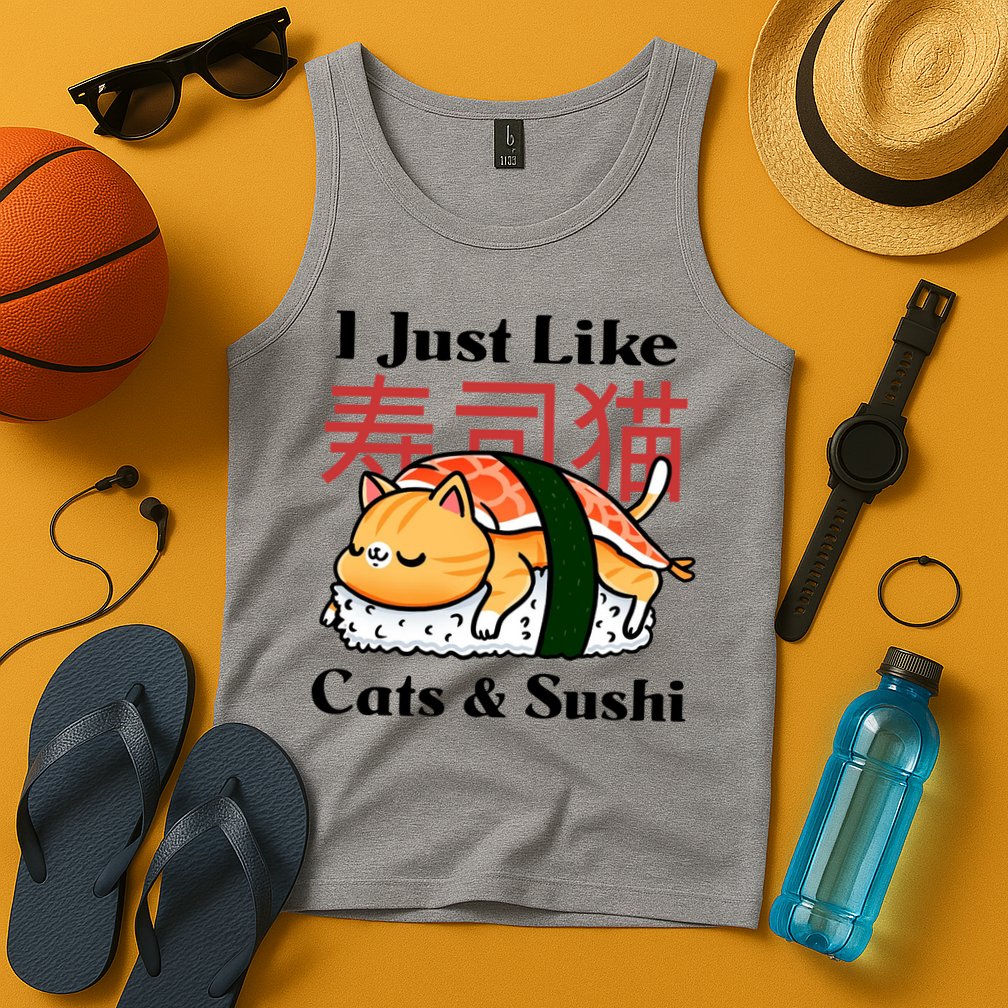 I Just Like Cats And Sushi Tank Top