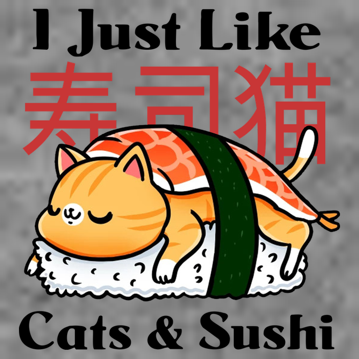 I Just Like Cats And Sushi Women's Crop Top Tee