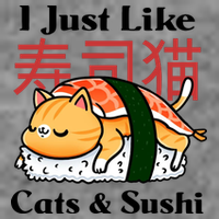 I Just Like Cats And Sushi Cropped Pullover Crew