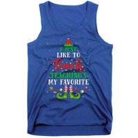 I Just Like To Teach My Favorite Cite Teacher Elf Christmas Gift Tank Top