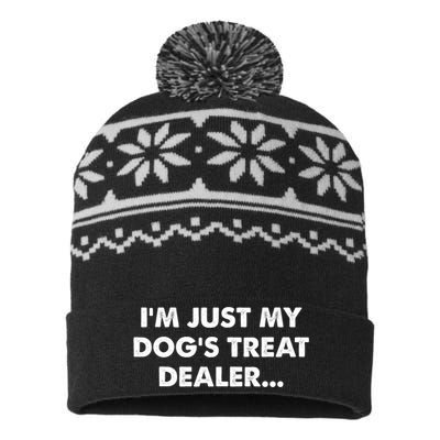 Im Just My Dogs Treat Dealer Quote USA-Made Snowflake Beanie