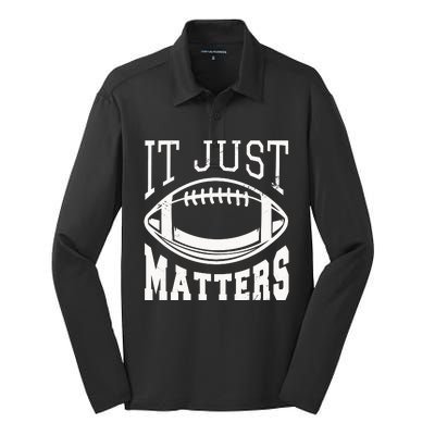 It Just Matters Football Silk Touch Performance Long Sleeve Polo