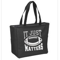 It Just Matters Football Zip Tote Bag