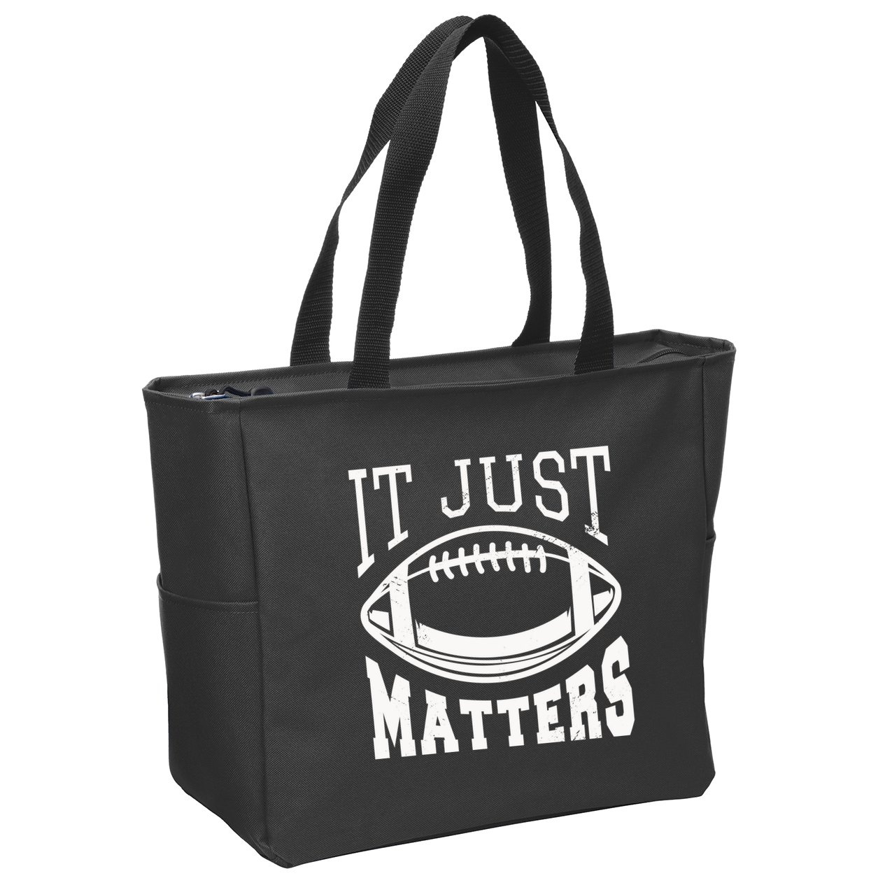 It Just Matters Football Zip Tote Bag