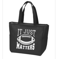 It Just Matters Football Zip Tote Bag