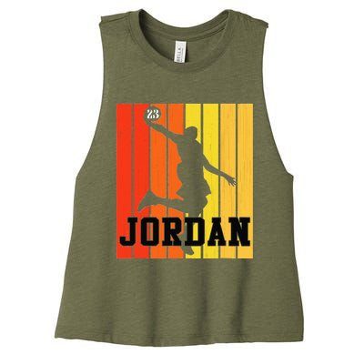 Im Jordan Name Basketball Player Gift Women's Racerback Cropped Tank