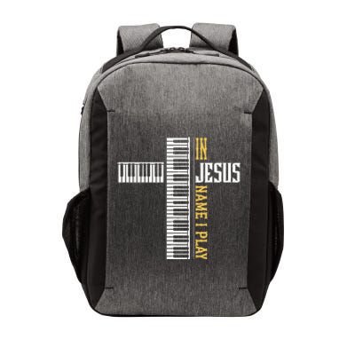 In Jesus Name I Play Christian Pianist Piano Lover Vector Backpack