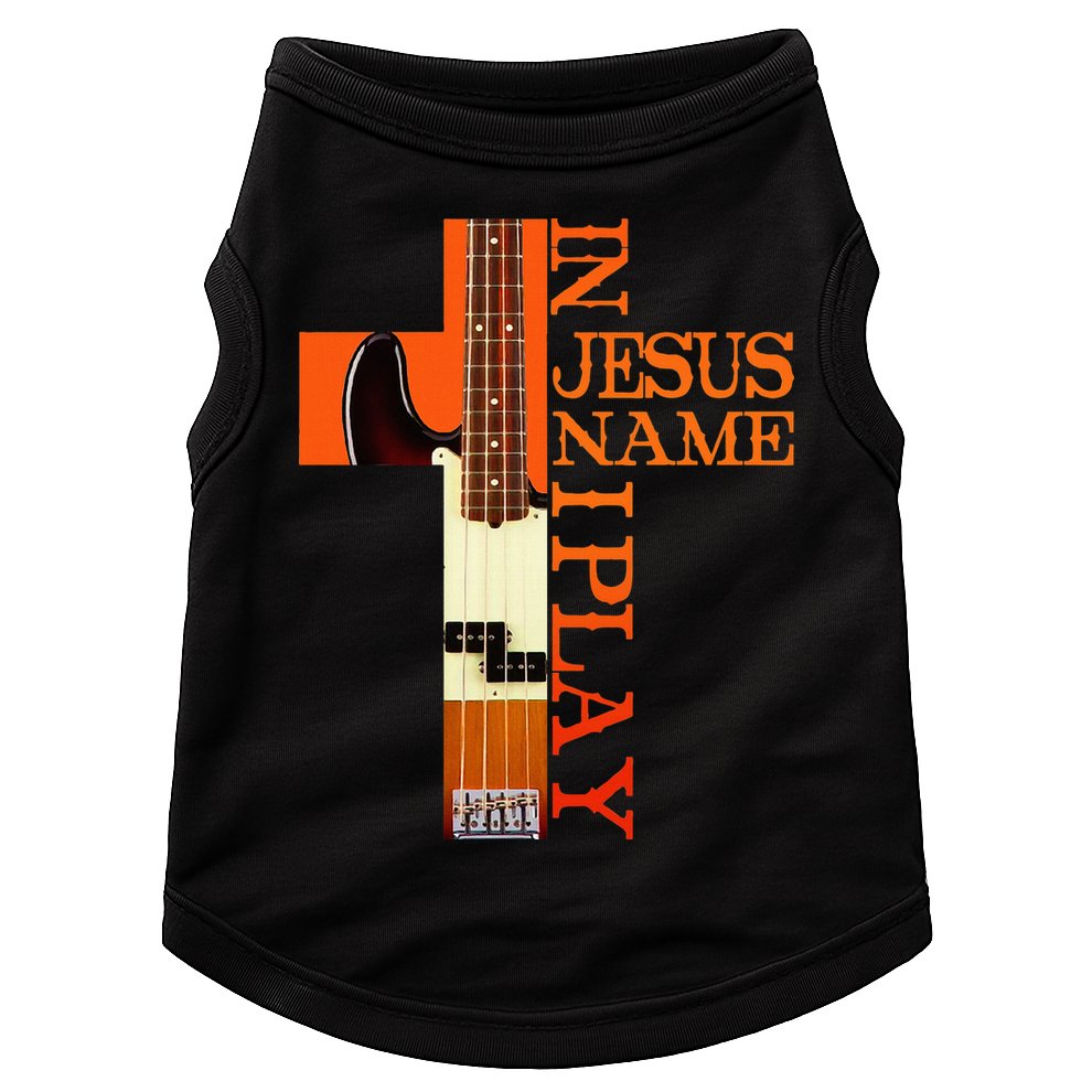 In Jesus Name I Play Bass Doggie Tank
