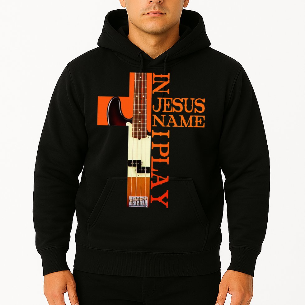 In Jesus Name I Play Bass Hoodie