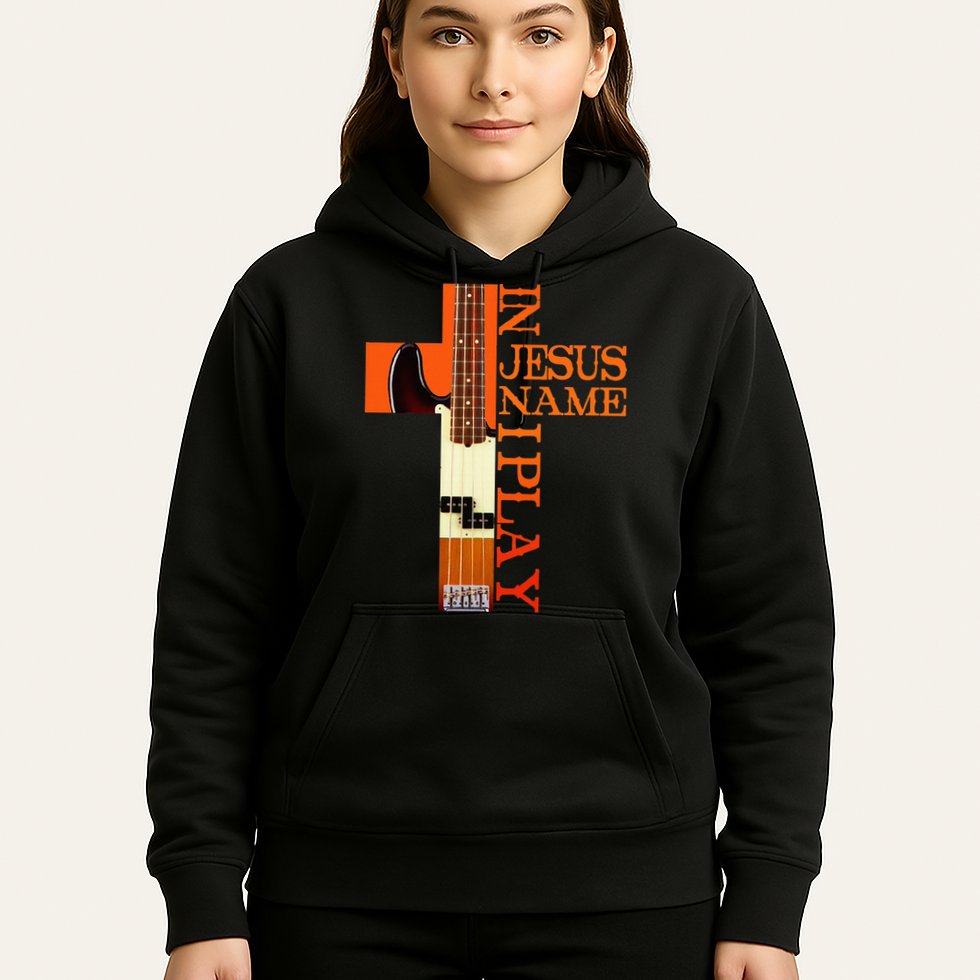 In Jesus Name I Play Bass Hoodie