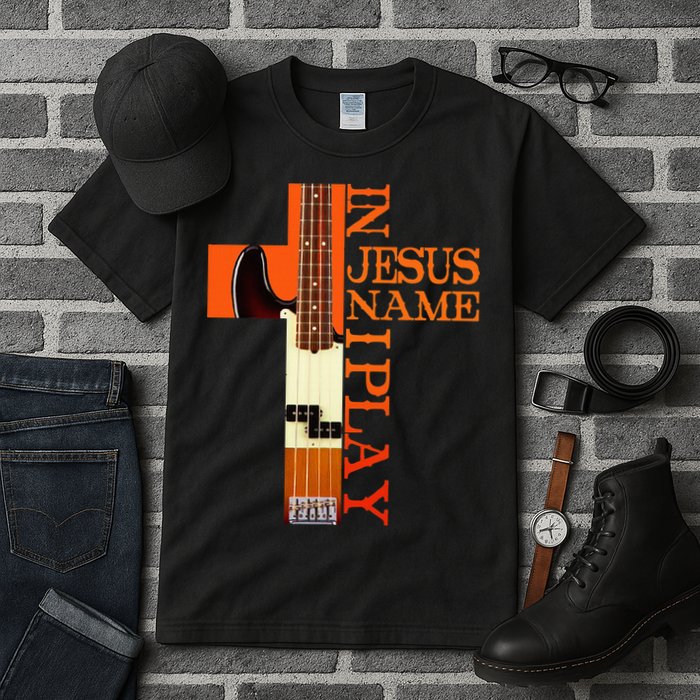 In Jesus Name I Play Bass Tall T-Shirt