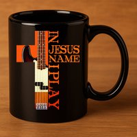 In Jesus Name I Play Bass 11oz C Handle Ceramic Mug