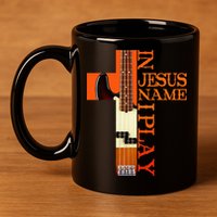 In Jesus Name I Play Bass 11oz C Handle Ceramic Mug