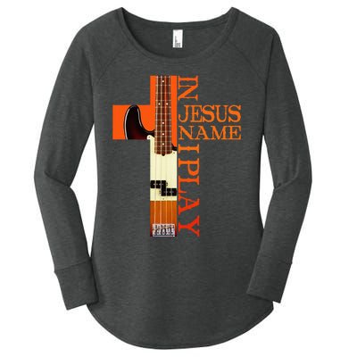 In Jesus Name I Play Bass Women's Perfect Tri Tunic Long Sleeve Shirt