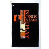 In Jesus Name I Play Bass Golf Towel