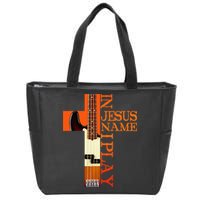 In Jesus Name I Play Bass Zip Tote Bag