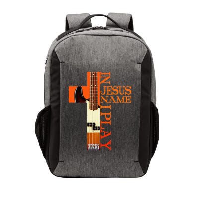 In Jesus Name I Play Bass Vector Backpack