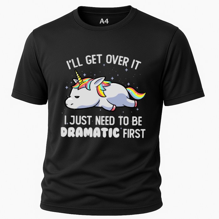 I Just Need To Be Dramatic Lazy Unicorn Gift Lazy Unicorn Performance Shirt