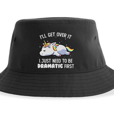 I Just Need To Be Dramatic Lazy Unicorn Gift Lazy Unicorn Sustainable Bucket Hat
