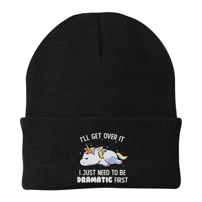 I Just Need To Be Dramatic Lazy Unicorn Gift Lazy Unicorn Beanie