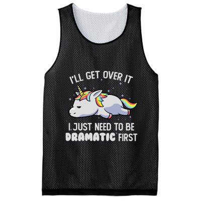 I Just Need To Be Dramatic Lazy Unicorn Gift Lazy Unicorn Mesh Reversible Basketball Jersey Tank