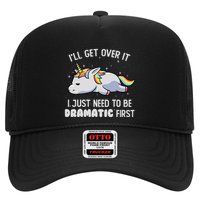 I Just Need To Be Dramatic Lazy Unicorn Gift Lazy Unicorn Trucker Hat